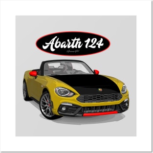 ABARTH 124 Giallo Posters and Art